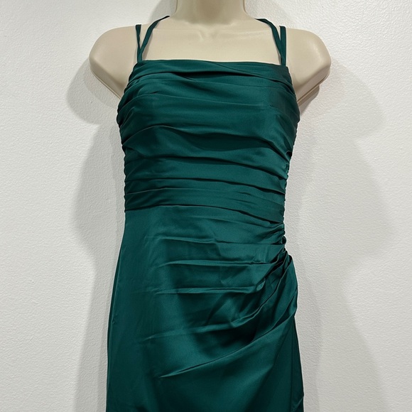 Azazie Teal Maxi Dress - Picture 5 of 16